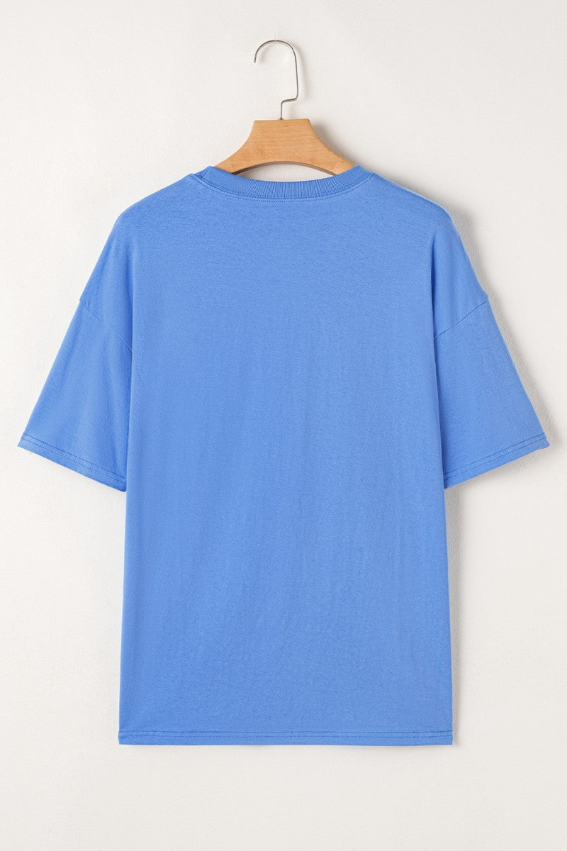 Graphic Round Neck Short Sleeve T-Shirt