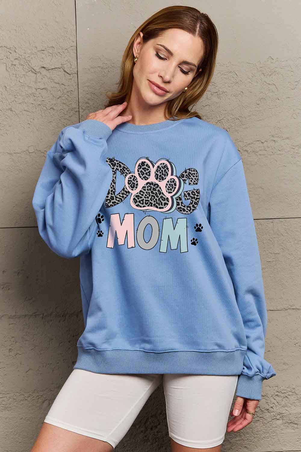 Simply Love Simply Love Full Size DOG MOM Graphic Sweatshirt